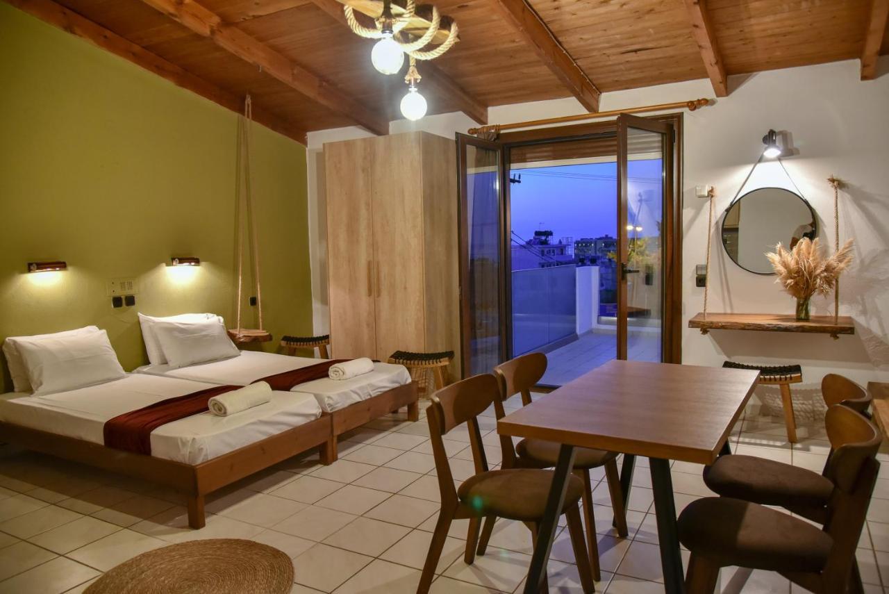 Iraklis Apartments Stalida Bagian luar foto