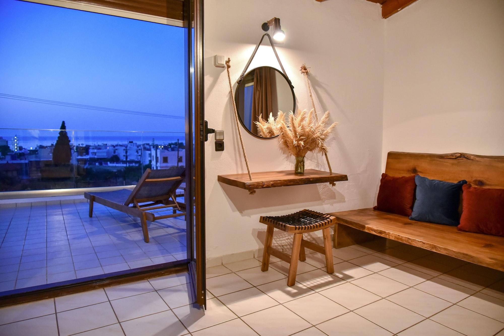 Iraklis Apartments Stalida Bagian luar foto