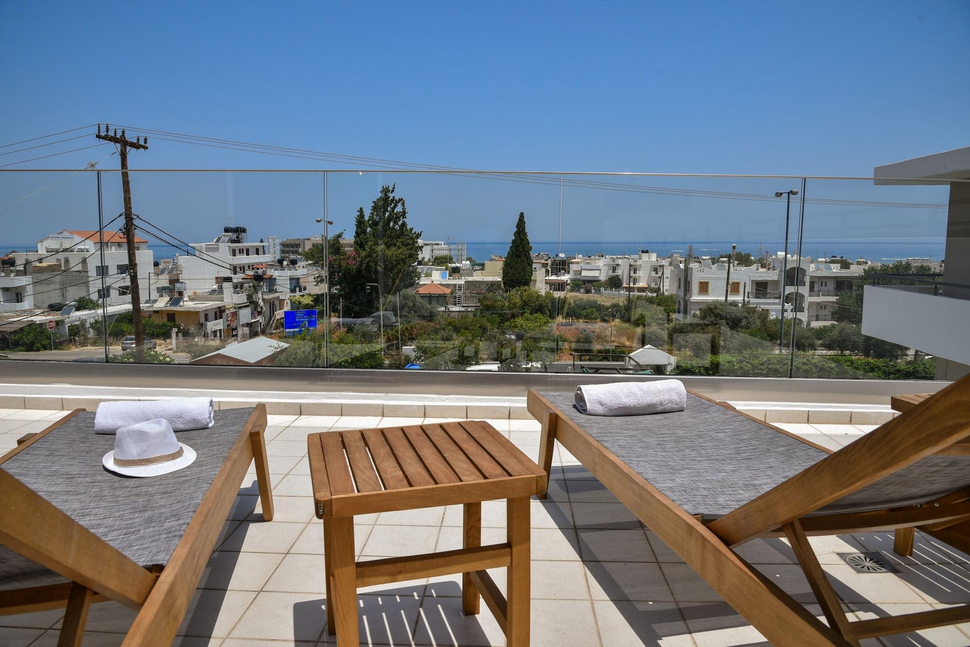 Iraklis Apartments Stalida Bagian luar foto