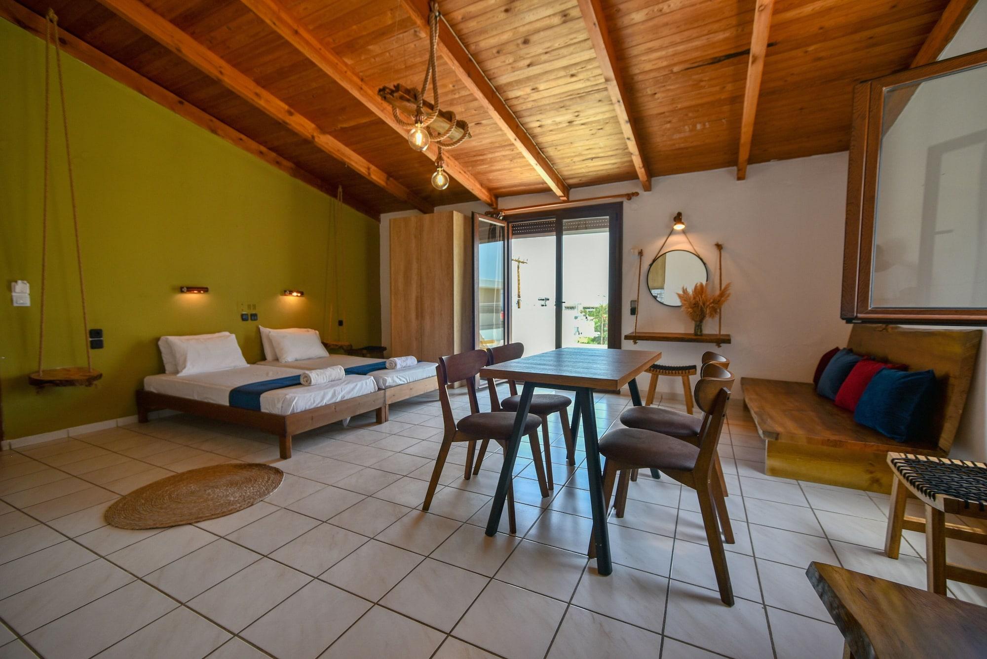 Iraklis Apartments Stalida Bagian luar foto