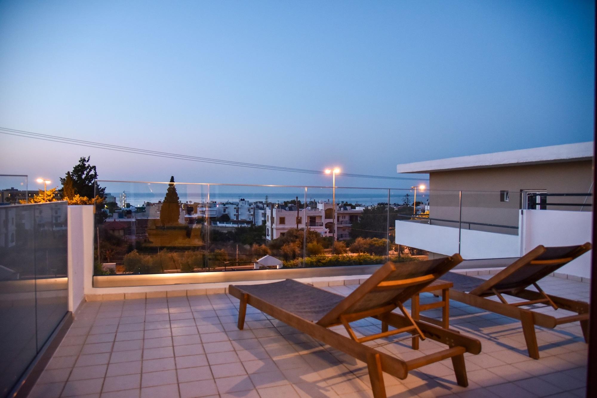 Iraklis Apartments Stalida Bagian luar foto