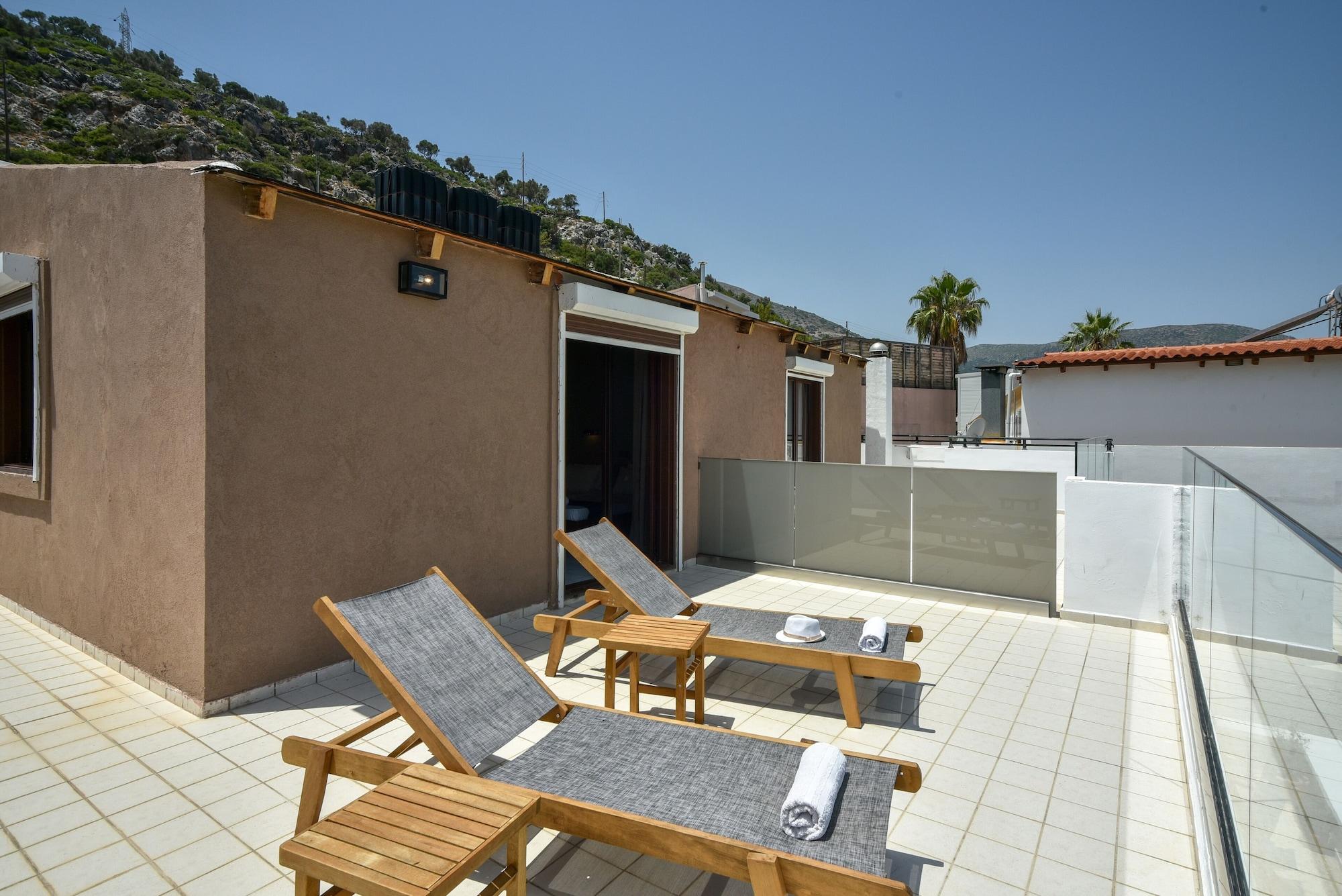 Iraklis Apartments Stalida Bagian luar foto