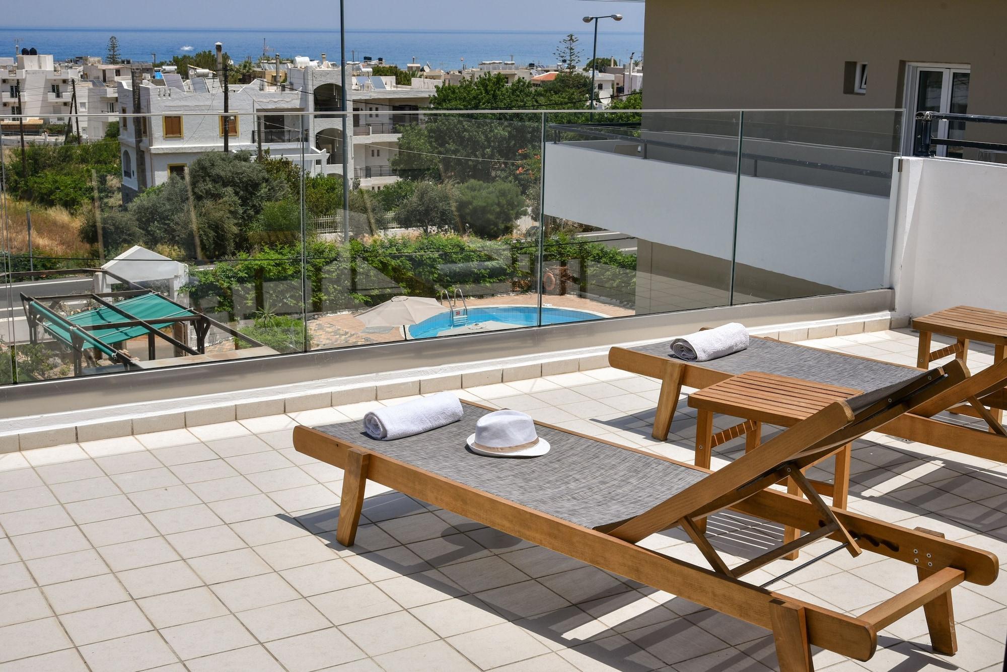 Iraklis Apartments Stalida Bagian luar foto