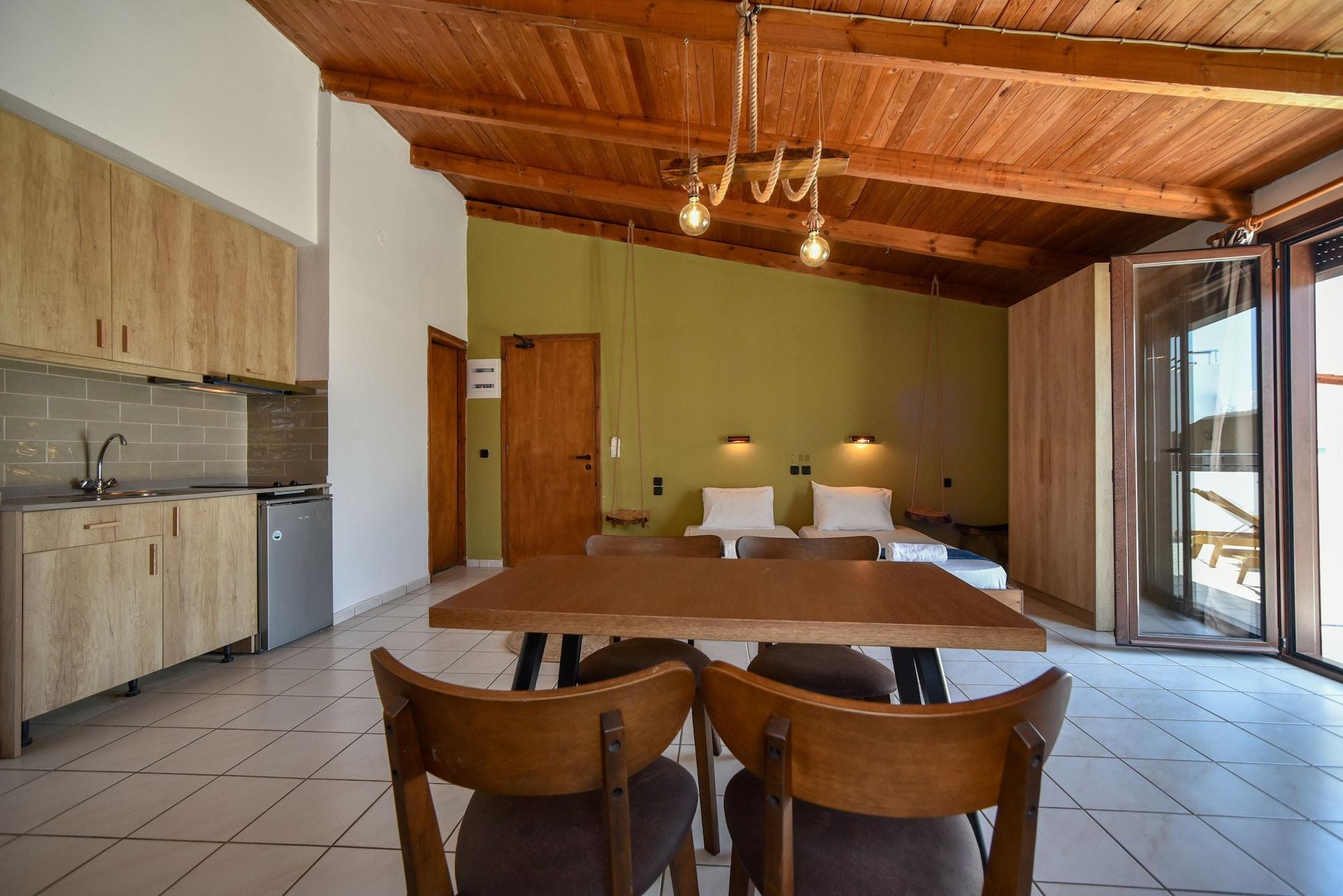 Iraklis Apartments Stalida Bagian luar foto