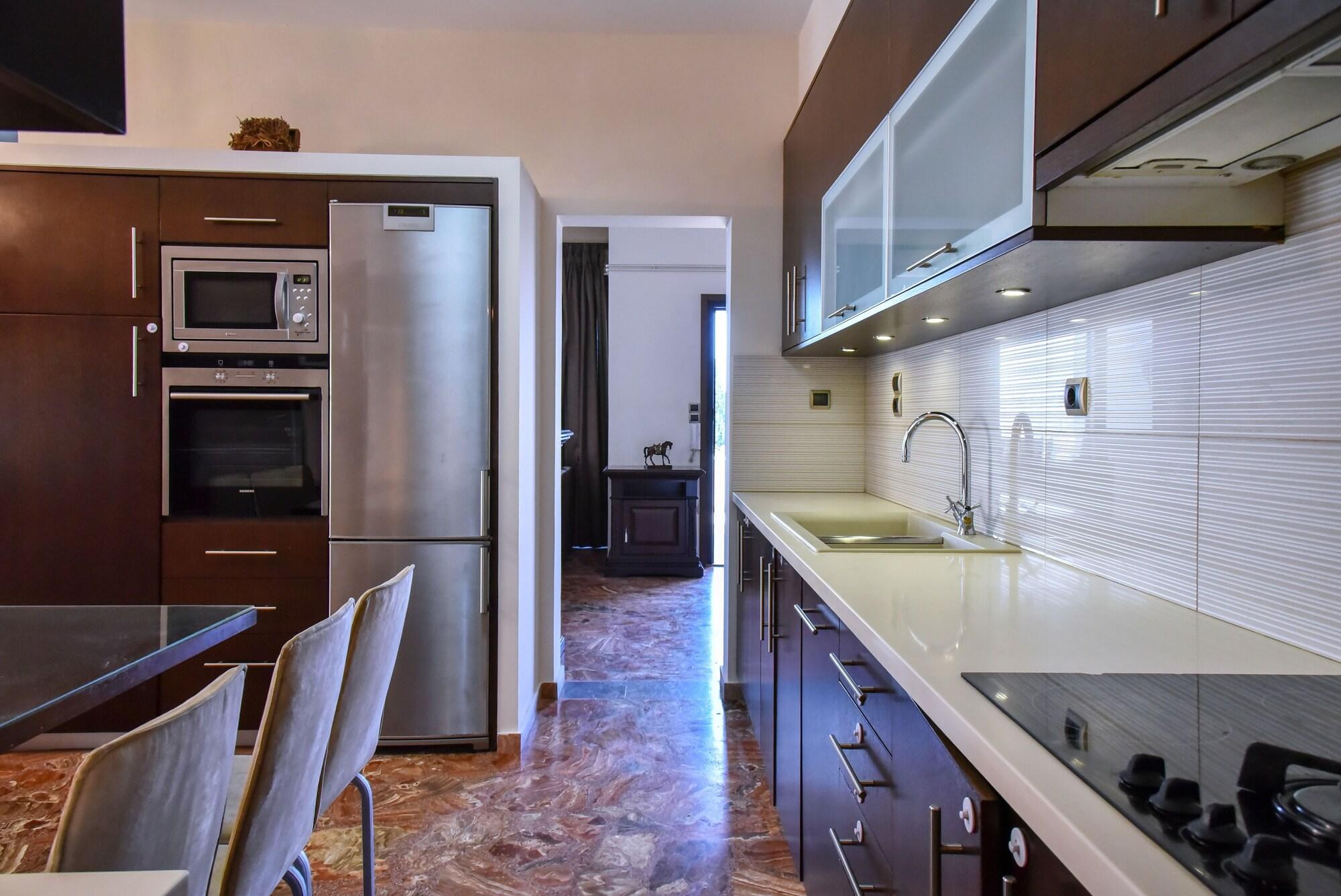 Iraklis Apartments Stalida Bagian luar foto