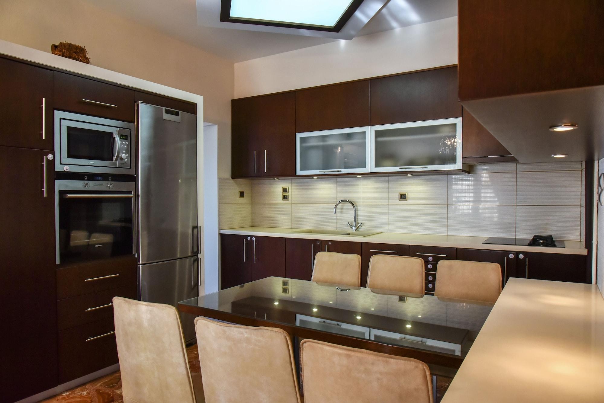 Iraklis Apartments Stalida Bagian luar foto