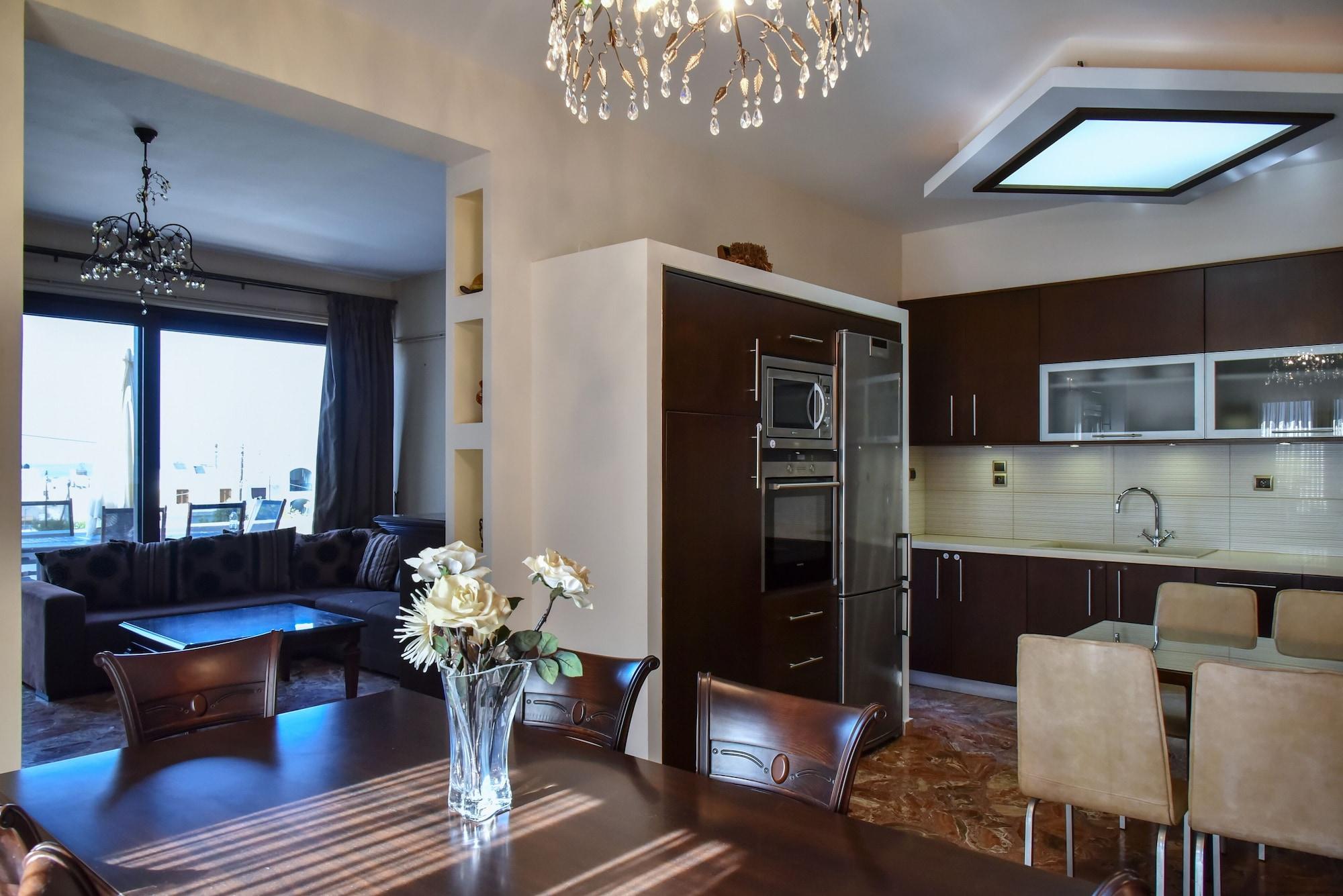 Iraklis Apartments Stalida Bagian luar foto